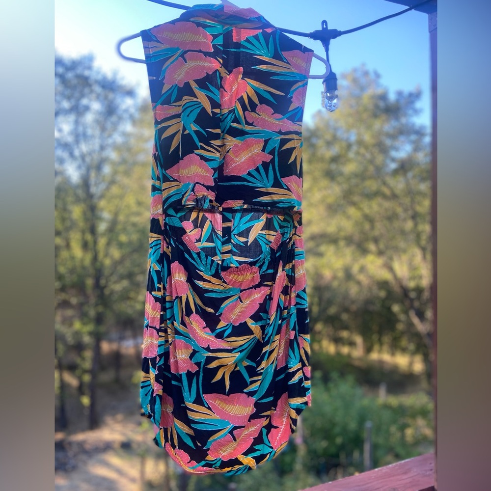 Vans Hawaiian Print Collared Button-up Dress - Picture 2 of 5